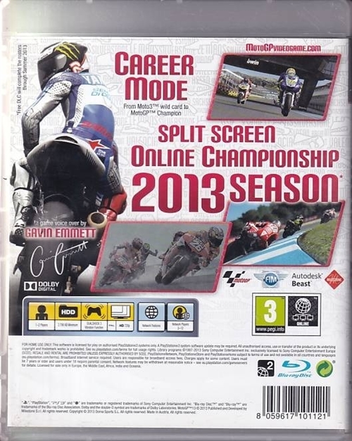 MotoGP 13 - PS3 (B Grade) (Genbrug)